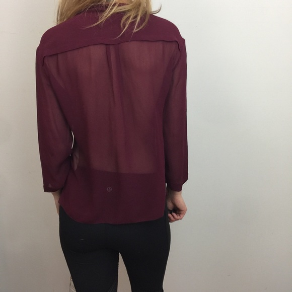 Le Fou Wilfred Red Silk Pajama Cute Sheer Top - Picture 4 of 8